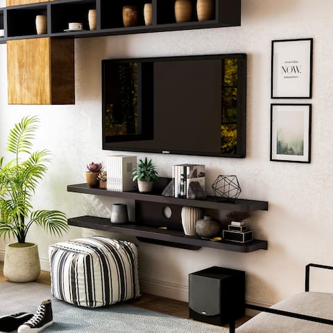 Carson Carrington Rydstorp 60-inch 2-shelf Wall-mounted TV Console Shelves