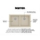 preview thumbnail 35 of 69, Karran 32" Undermount Double Equal Bowl Quartz Kitchen Sink Kit - 32" x 19.5" x 9"