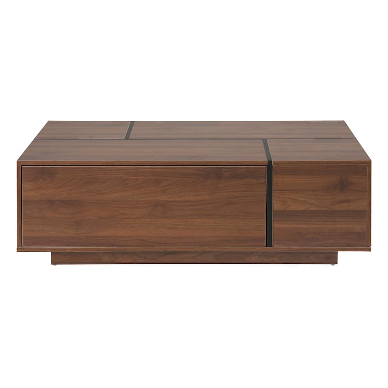 47.2" Coffee Table with Sliding Top & Hidden Storage