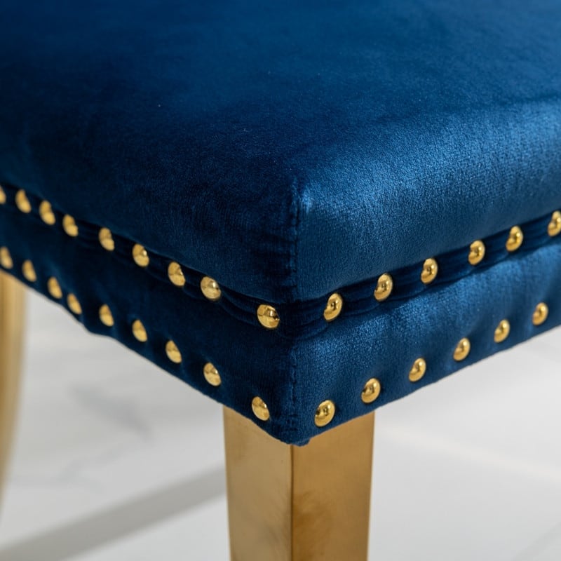 Contemporary Velvet Upholstered Dining Chair Set of 4