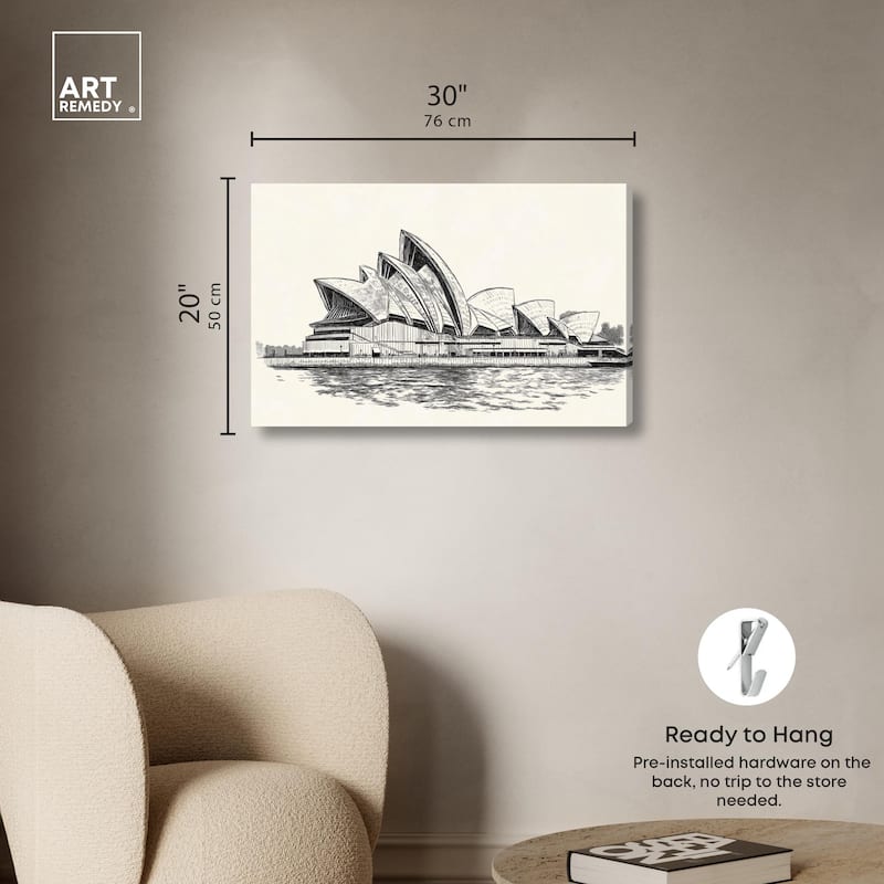 Sails of Sydney Canvas by Art Remedy, Gallery Wrapped
