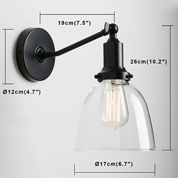 Black Vintage Swing Arm Wall Sconce Slope Pole Wall Light
