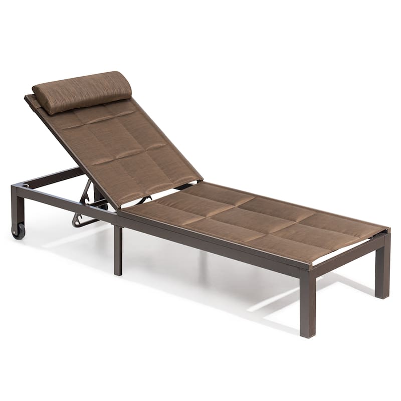 Set of 2/4 Outdoor Aluminum Chaise Lounge Chairs with Adjustable Backrest