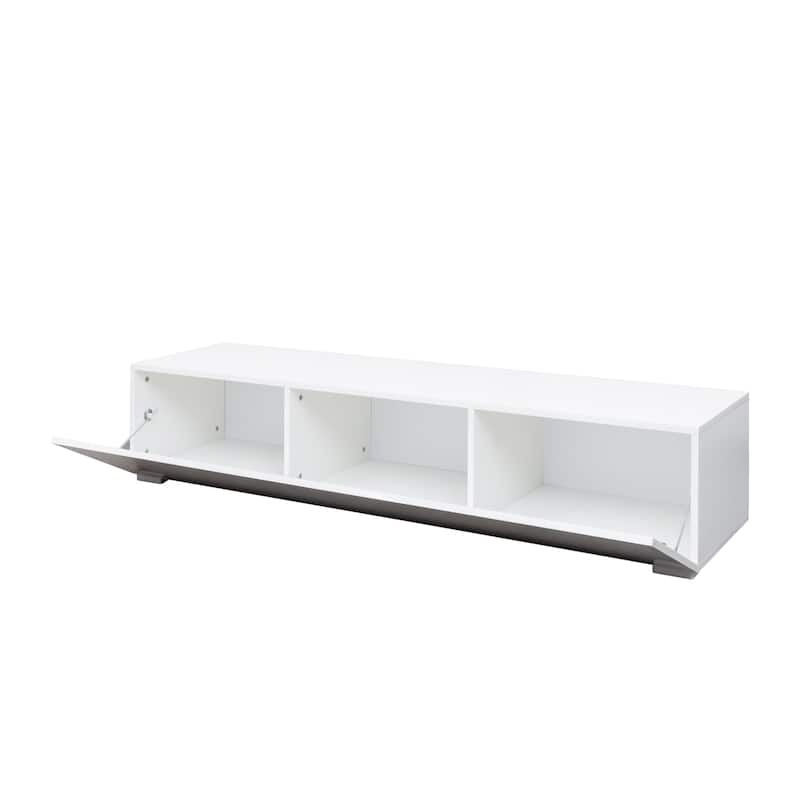 GDF Studio - Jake Modern Wall-Mounted Entertainment Center with Storage Cabinets - 62.99