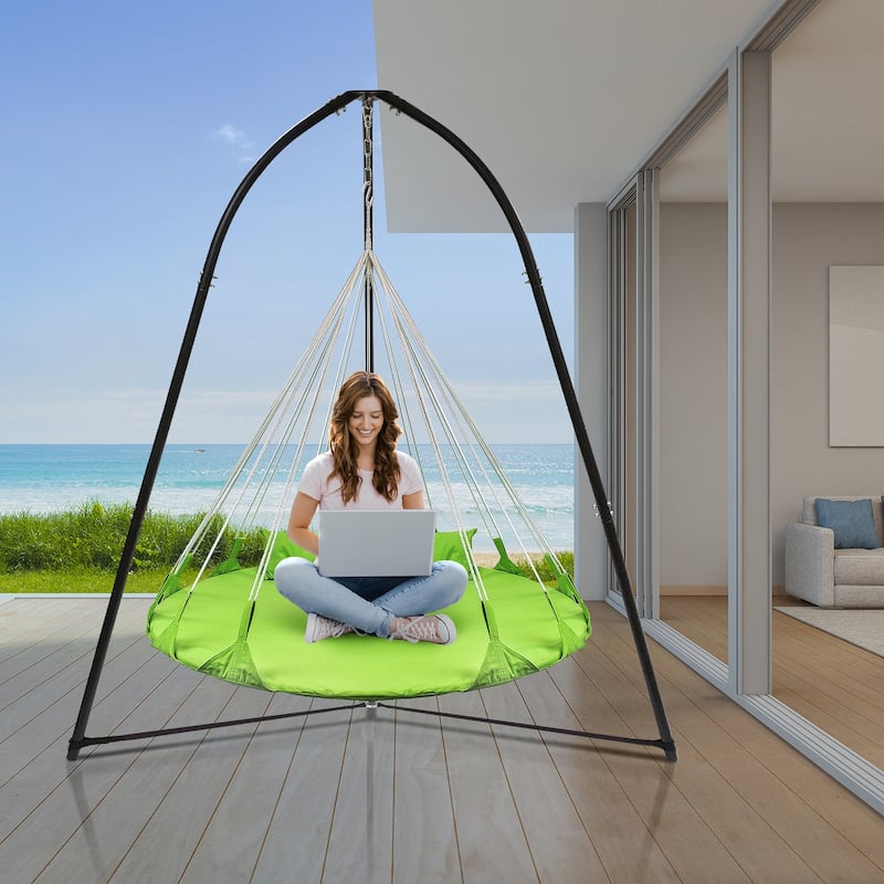Tripod Hanging Chair Stand Frame for Hanging Chairs, Swings, Saucers, Loungers, Indoor/Outdoor Use (Chair not included)