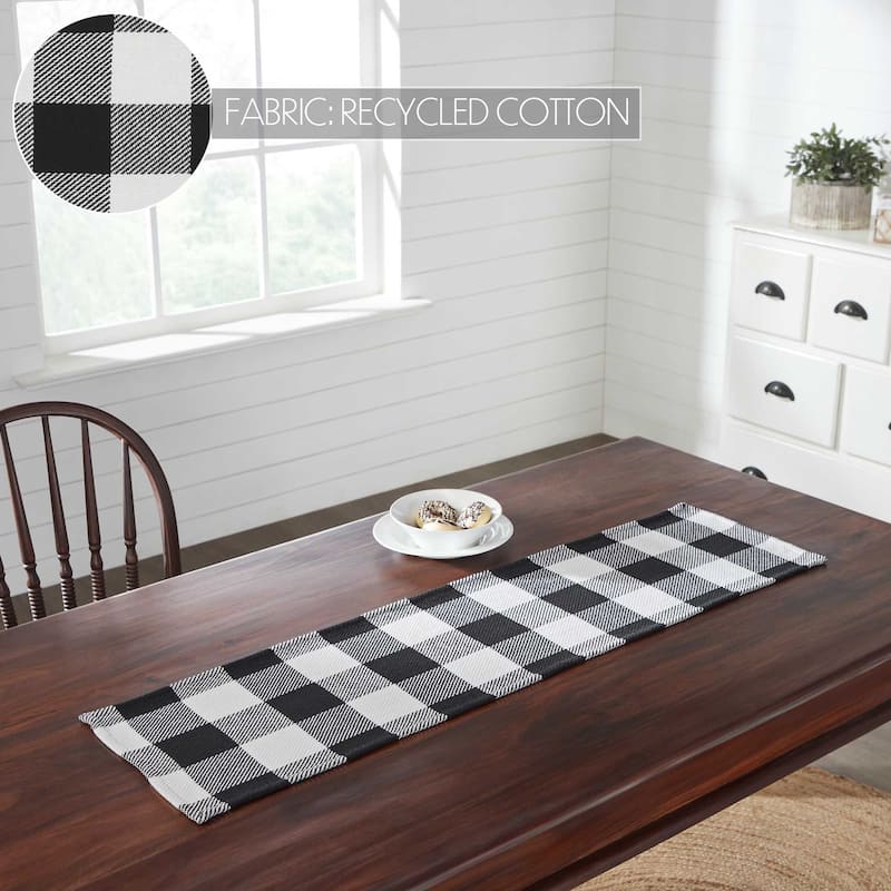 Annie Buffalo Check Runner - 12x48 - Black