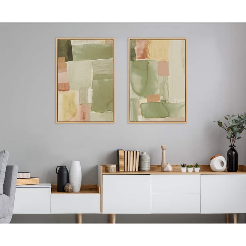 Kate and Laurel Sylvie United2 Framed Canvas Art Set by Amy Lighthall