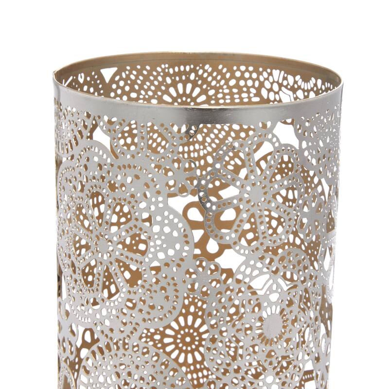 Metal Candle Lantern - Set of 2 Gold - Roche River Decor