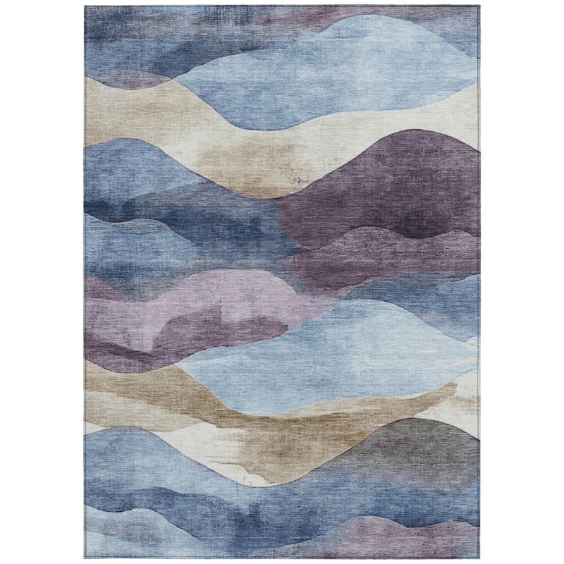 HomeRoots Abstract Transitional Rectangle Outdoor Rug