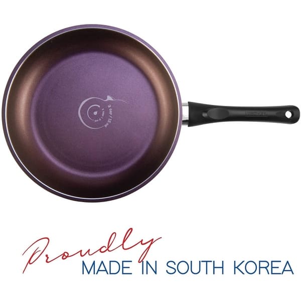 TECHEF - Color Pan 12 Frying Pan, Coated with New Safe Teflon Select -  Color Collection/Non-Stick Coating (PFOA Free), Made in Korea, Pure Black