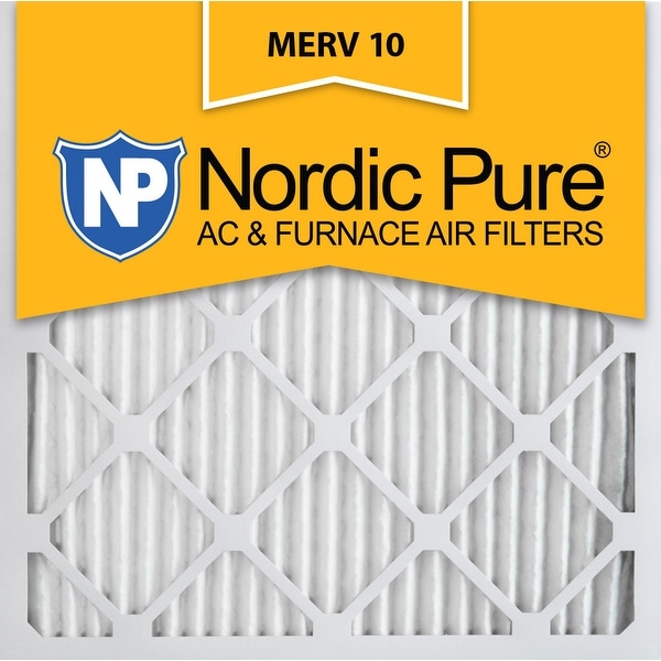 3 Piece Nordic Pure 25x25x1 MERV 10 Pleated Plus Carbon AC Furnace Air Filters 25 x 25 x 1