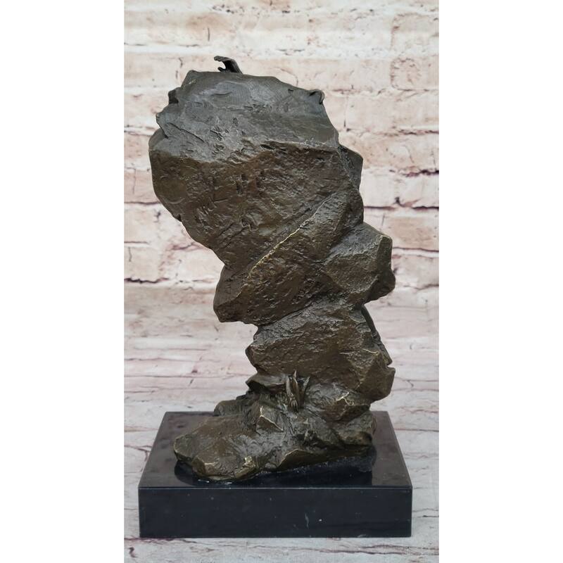 Female Rock Climber Mountaineering Scaling Wall Bouldering Alpinism Bronze Sculpture Statue