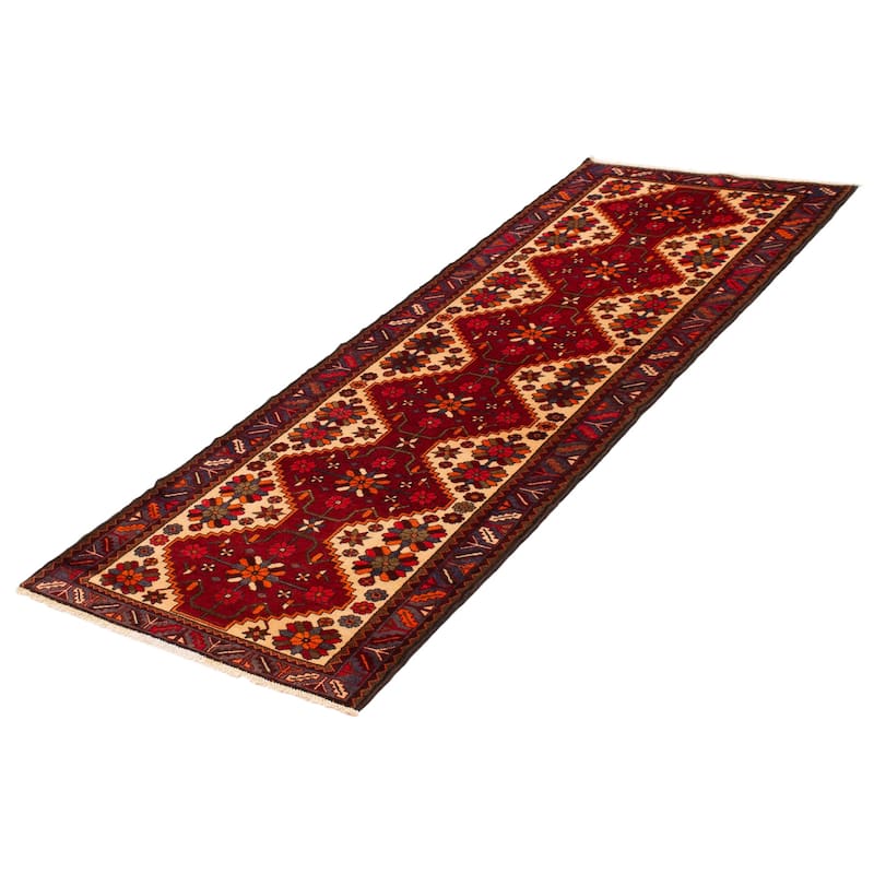 ECARPETGALLERY Hand-knotted Anadol Red Wool Rug - 3'6 x 9'5
