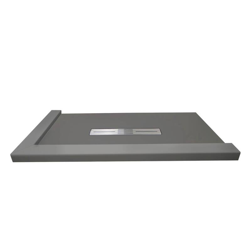 Transolid FZSDT6032C 59-1/8" x 32-1/2" Rectangular Shower Base with - Dark Grey