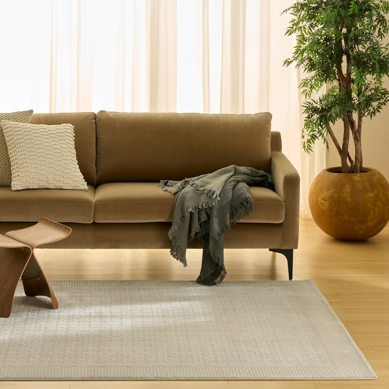 Nourison Nordic Indoor only Geometric Area Rug - 6' x 9' - Ivory - Rectangle