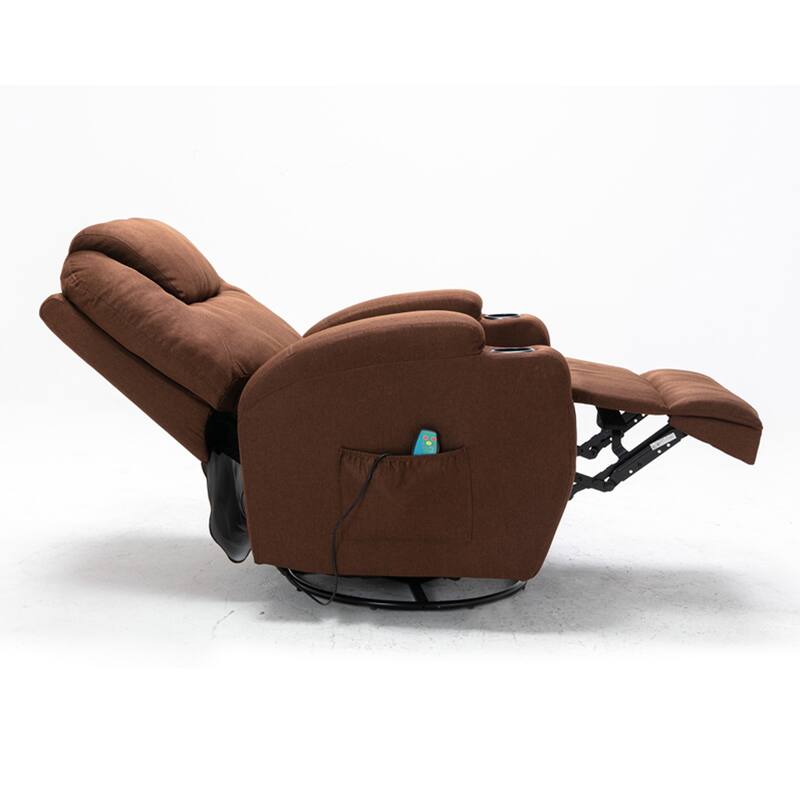 Multipurpose 360° Swivel Rocking Recliner with EightPoint Massage and