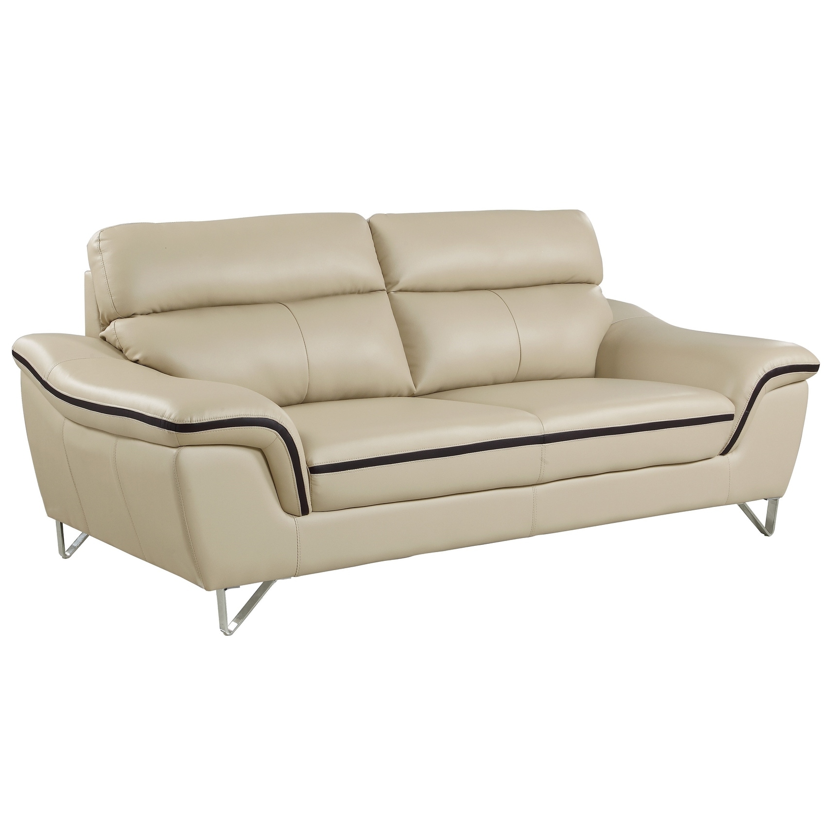 Doyle Luxury Leather/Match Upholstered Living Room Sofa