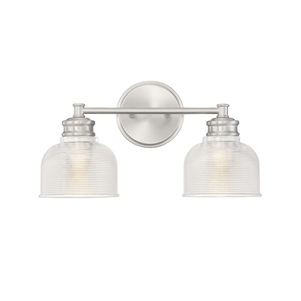 Meridian M80034 2 Light 16" Wide Bathroom Vanity Light with Halophane