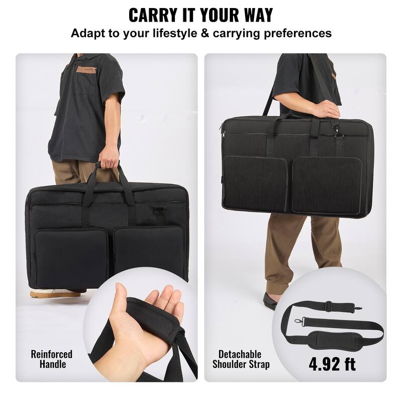 DJ Bag, 1200D Oxford Fabric, DJ Gear Carry Bag with a Storage Pocket 4.92 ft Removable Shoulder Strap 0.39 in Padding