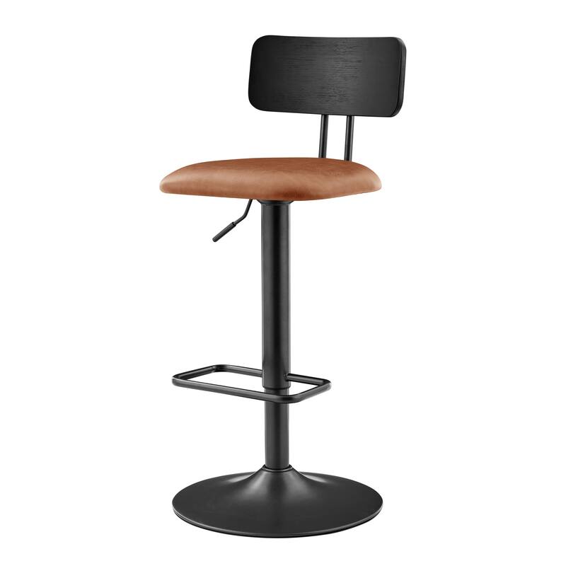 NPD Furniture Judith PU Gaslift Bar Stool (Set of 2)