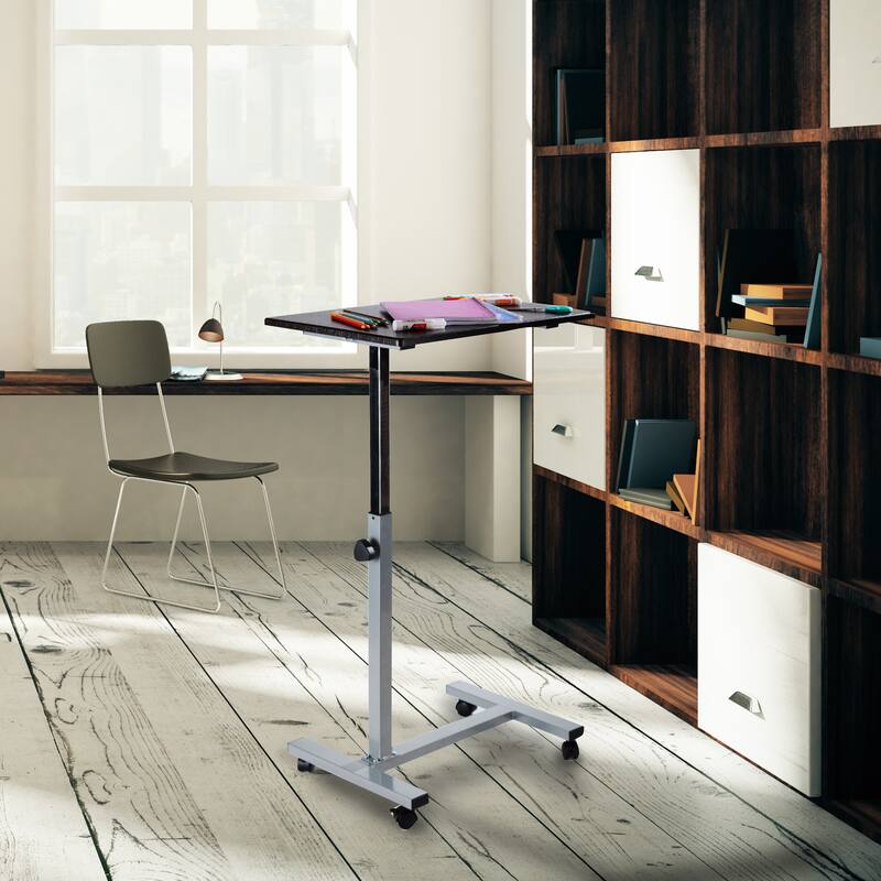 airLIFT 23.6" Overbed Height Adjustable Mobile Side Table Cart