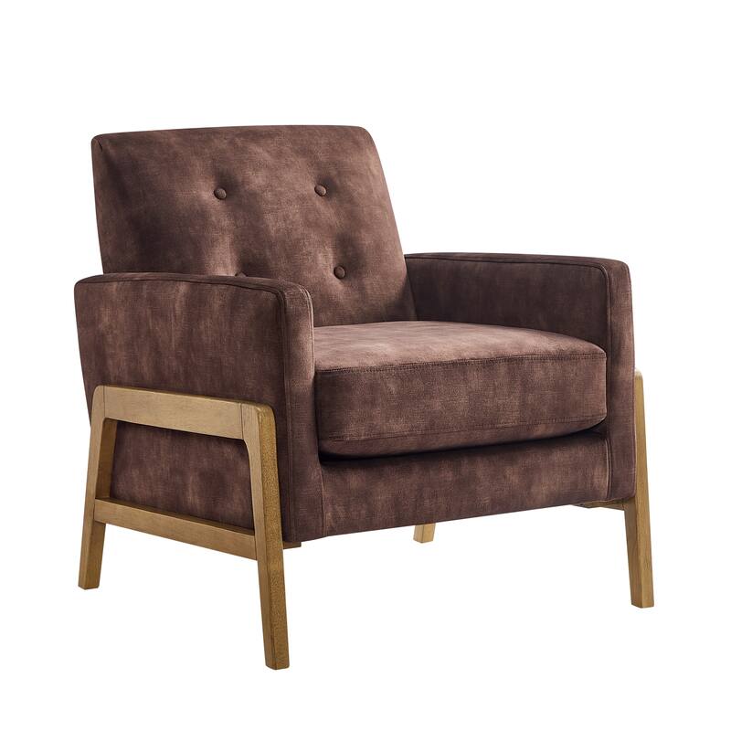 Margrate Wood Arm Tufted Back Accent Chair by Greyson Living