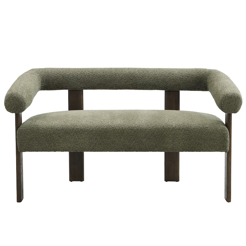 Loft Round armrest loveseat Rubber Wood by Christopher Knight Home