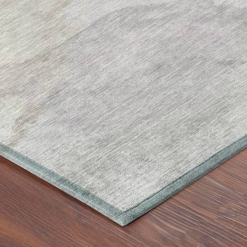 Machine Washable Indoor/ Outdoor Abstract Muted Chantille Rug