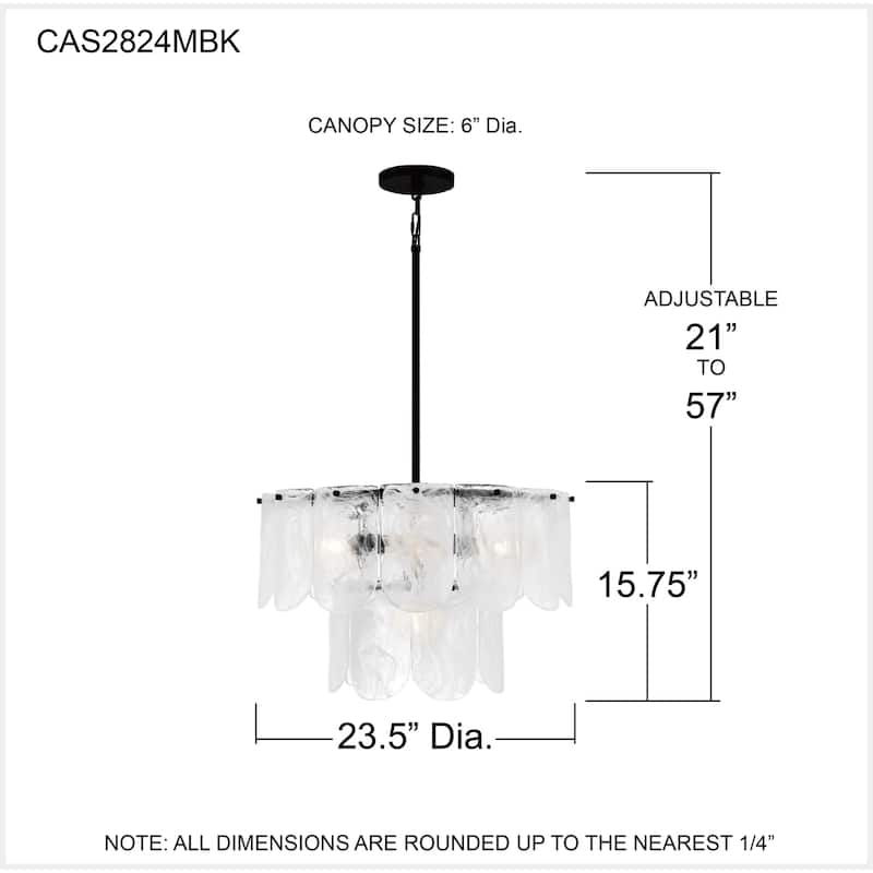 Cassidy 5-Light Matte Black Pendant