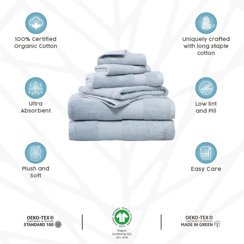 Farm to Home 630GSM Organic Towel Set of 6