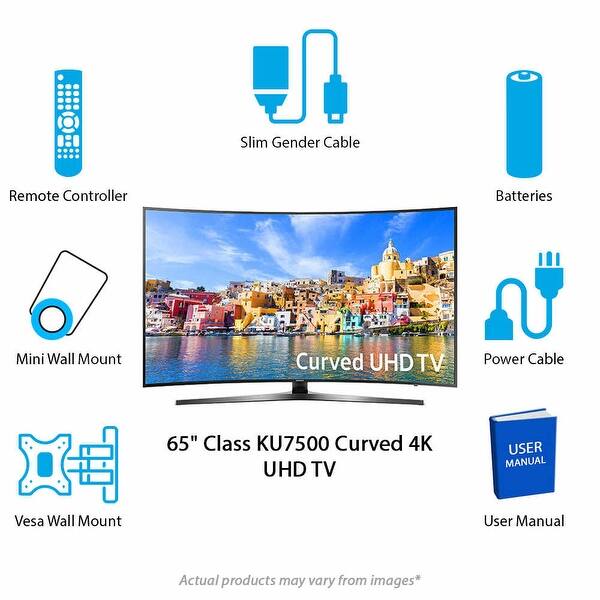 Shop Samsung 65 Class Ku7500 Curved 4k Uhd Tv W Dolby Digital Plus Overstock 18264573