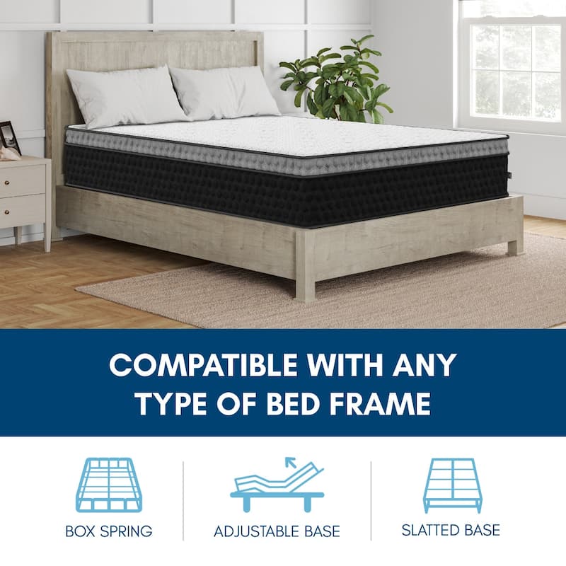 Veracool Lux, 14-Inch, Cool Hybrid Mattress with Copper Infused Memory Foam, CertiPUR US and Greenguard Gold Certified