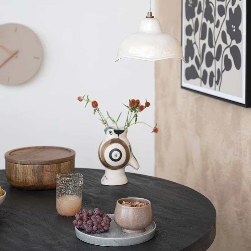Matte Stoneware Serving Plate with Dish - 9.3"L x 9.3"W x 1.8"H - 9.3"L x 9.3"W x 1.8"H