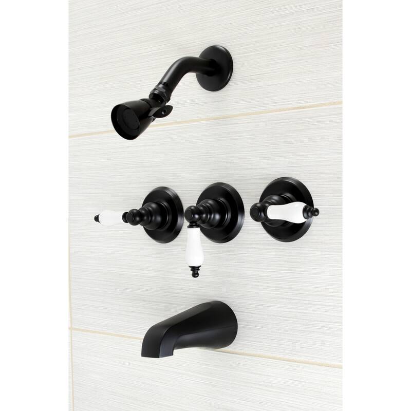 Victorian Three-Handle Tub and Shower Faucet