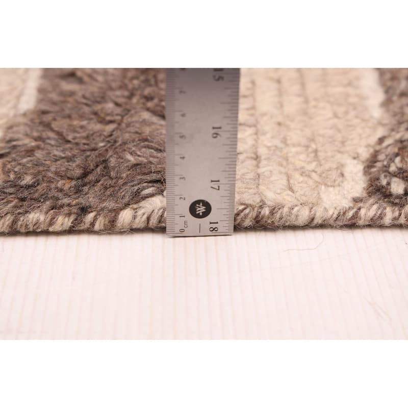 ECARPETGALLERY Hand-knotted Tangier Beige, Taupe Wool Rug - 4'11 x 7'9