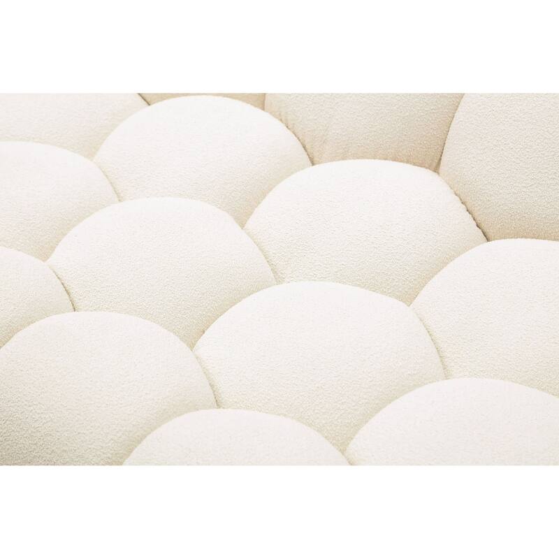 Divani Casa Yolonda Modern Curved Off-White Fabric Chair