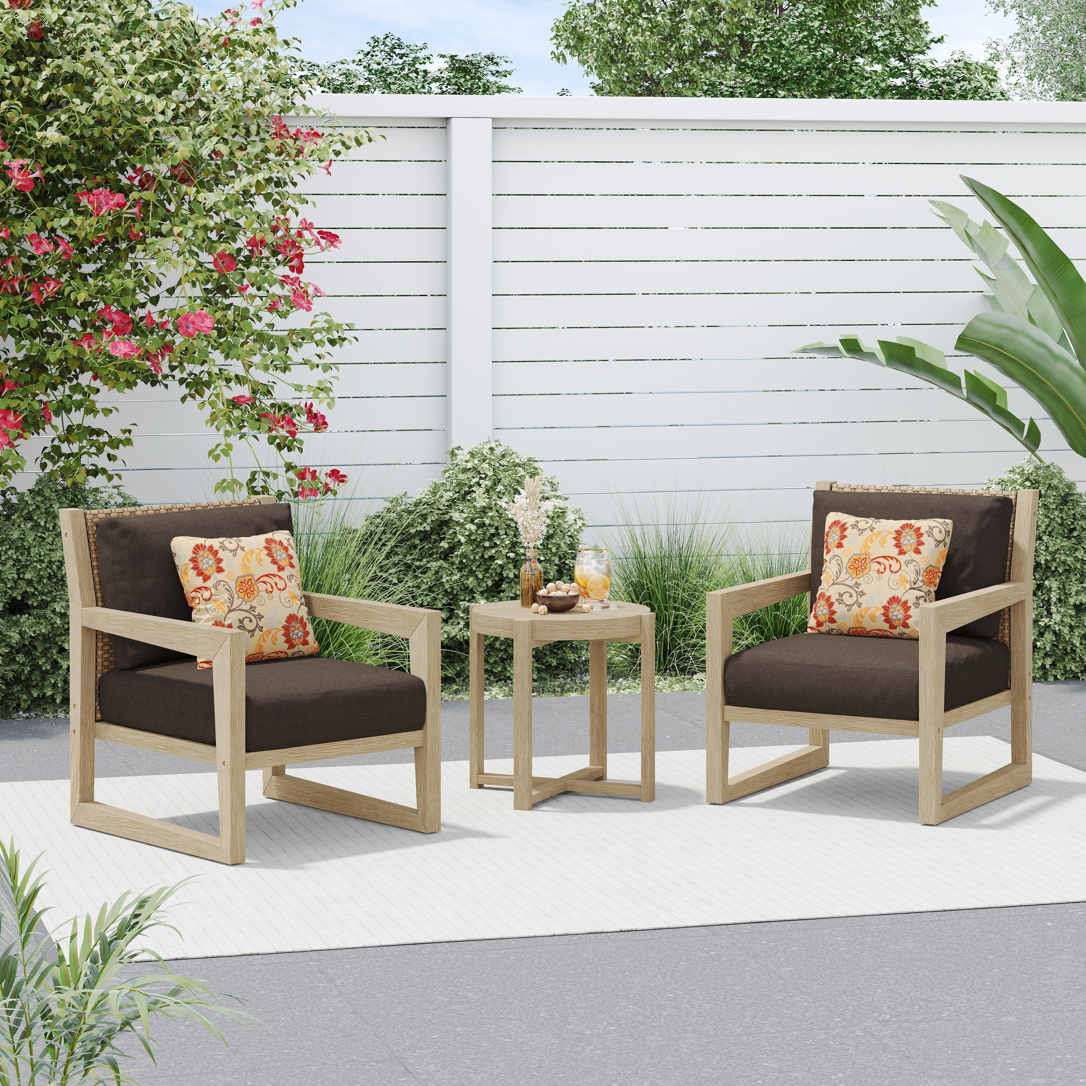 Sunbrella 3 piece patio hot sale set
