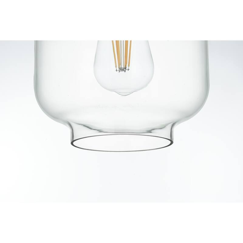 Collins 1-light Glass Cylinder Shade Flush Mount Fixture