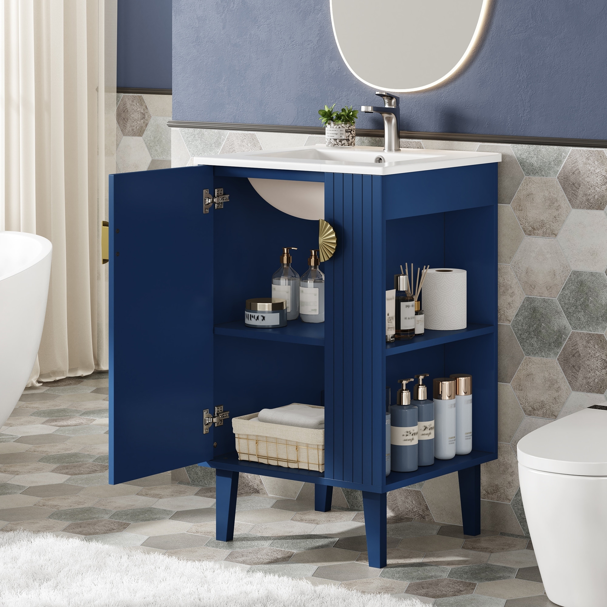 20-inch Bathroom Vanity with Ceramic Sink