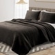 preview thumbnail 122 of 180, Wonderful Velvet 3 Piece Quilt Set 23003 Black - Queen