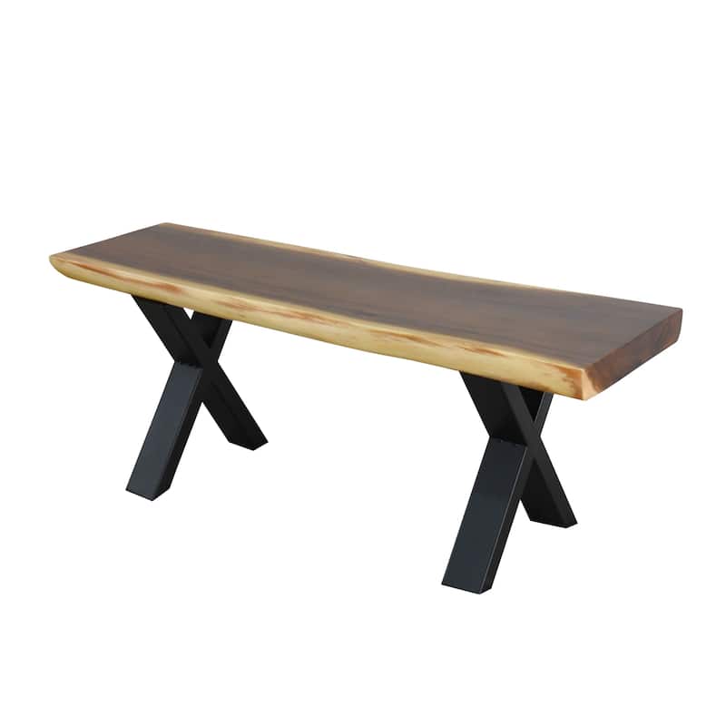 Natural Wood Rectangle Bench