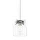 preview thumbnail 1 of 5, Maxim 21230 Scoop 8" Wide Mini Pendant Polished Chrome / Clear