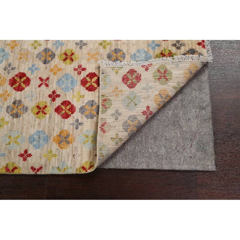 Vegetable Dye Gabbeh Kashkoli Wool Area Rug Hand-knotted Foyer Carpet - 3'2" x 4'10"