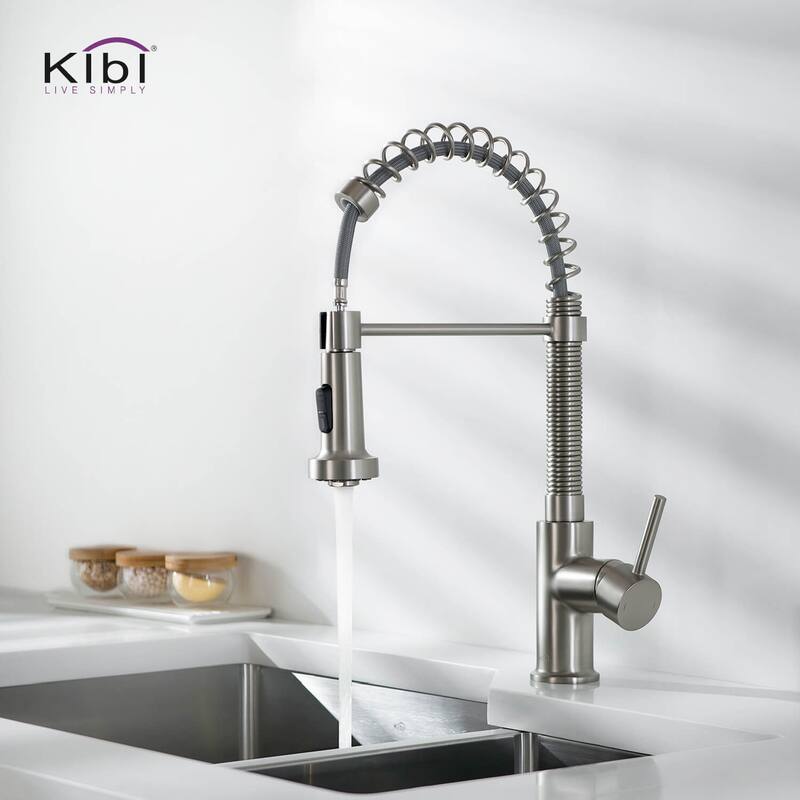 Aurora Single Handle Pull Down Kitchen Sink Faucet