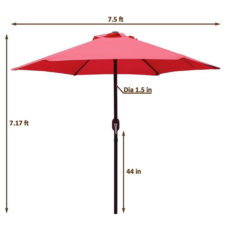 Maypex 7.5 Feet Crank Market Umbrella