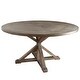 preview thumbnail 14 of 16, Benchwright Rustic X-base Round Pine Wood Dining Table by iNSPIRE Q Artisan