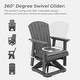 preview thumbnail 26 of 54, Set of 2 HDPE Adirondack Swivel Gliders, Outdoor Patio Chair Set