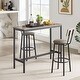 preview thumbnail 4 of 37, New Style Bar Table Set with Bar Stools PU Soft Seat with Backrest and Footrest ,1 Wooden Table(Set of 3 or Set of 5)