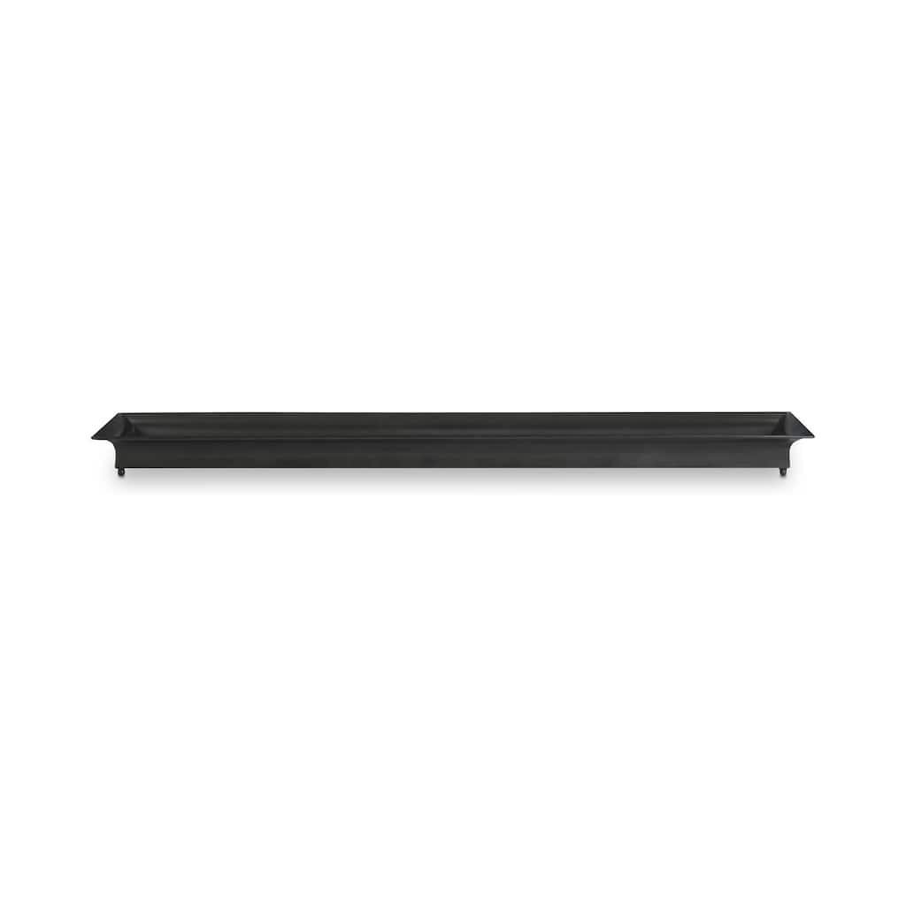 Cosette Tray, Iron, Extra-Long Low-Profile, Aged Iron Patina, Decorative Centerpiece, Iron Grey