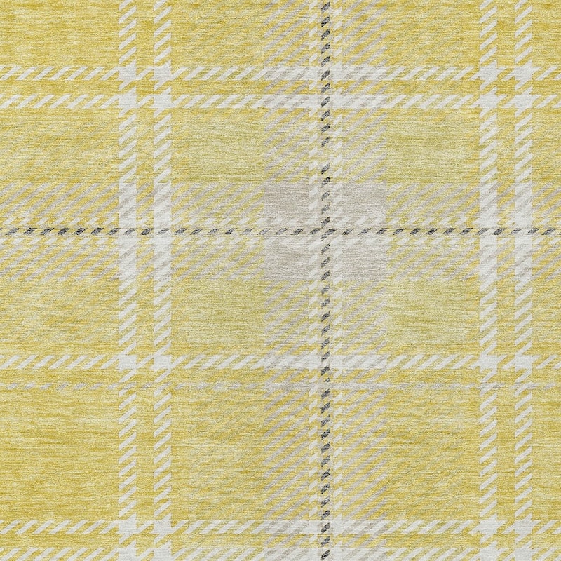 HomeRoots Plaid Transitional Rectangle Outdoor Rug